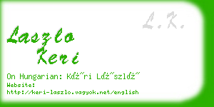 laszlo keri business card